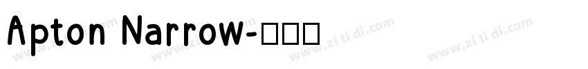 Apton Narrow字体转换